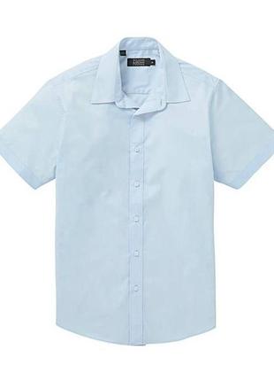 Классическая голубая рубашка с короткими рукавами williams & b...