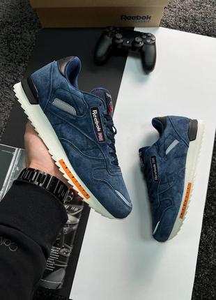 Мужские кроссовки reebok classic m dark blue white