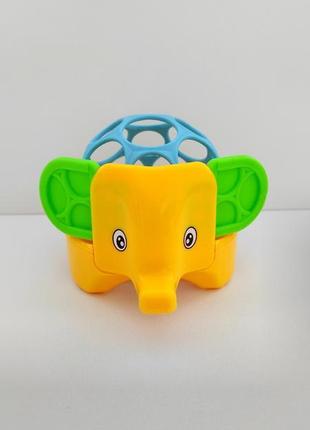 Игрушка-погремушка слоник желтый