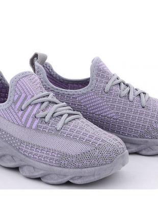 Текстильные кросовки для девочек M.L.V. B21084/27 Фиолетовый 2...