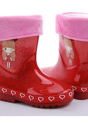 Резиновые сапоги для девочек BBT Kids M1588/28 Красный 28 размер
