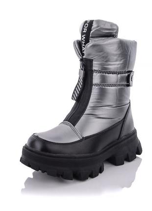 Зимние ботинки для девочек Lilin Shoes L303-3/34 Серый 34 размер