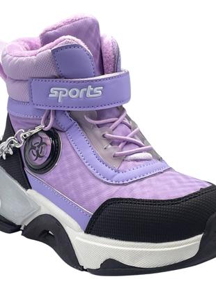 Зимние ботинки для девочек Флип F0565-D/30 Фиолетовый 30 размер