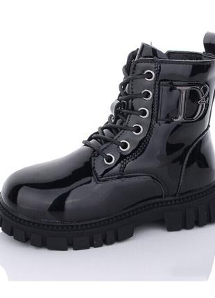 Зимові черевики для дівчаток Леопард G8022-B1/27 Чорні 27 розмір