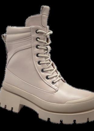 Зимние ботинки женские GIRNAIVE Y33773/39 Бежевый 39 размер