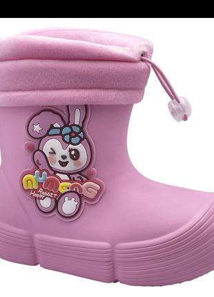 Гумові чоботи для дівчаток APAWWA J376376/28 Рожеві 28 розмір
