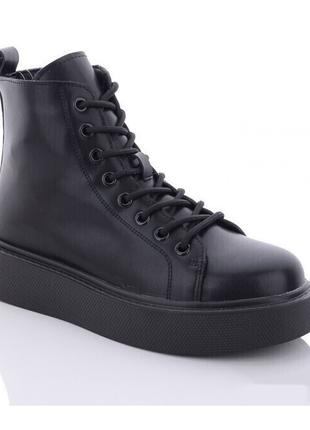 Демісезонні черевики жіночі HENGJI D205205/39 Чорні 39 розмір