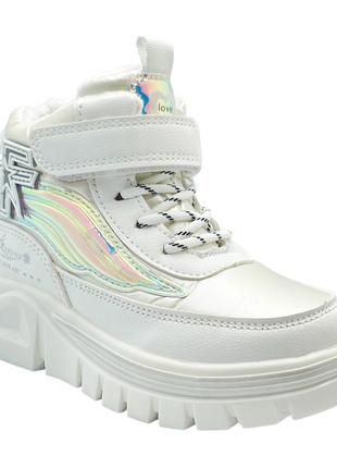 Зимові черевики для дівчаток BBT T6972-6/27 Білі 27 розмір