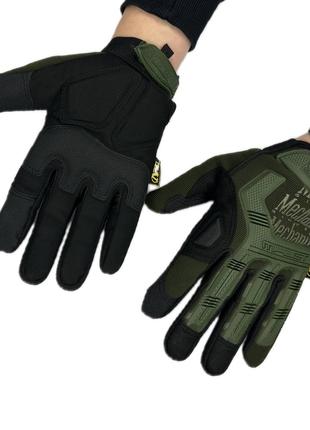 Тактичні рукавиці Mechanix M-Pact олива