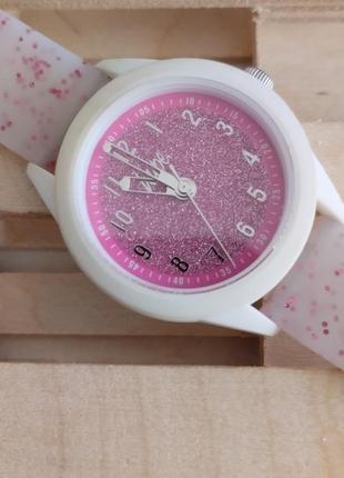 Hype розовые часы для девочек, часы с белым и розовым силиконо...