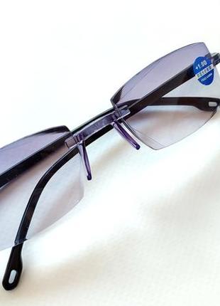 +1 окуляри для зору читання очки пластикові жіночі чоловічі