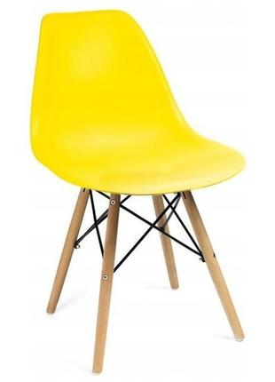 Крісло для кухні на ніжках bonro в-173 full kd жовте