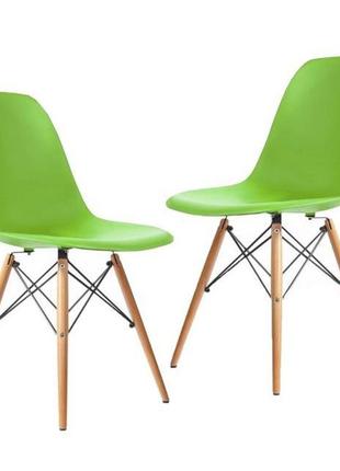 Крісло для кухні на ніжках bonro в-173 full kd зелене (2 шт)