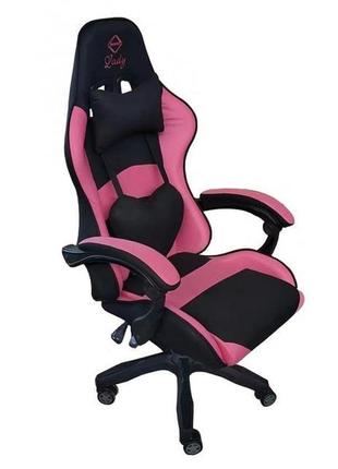 Крісло геймерське bonro lady 806 чорно-рожеве
