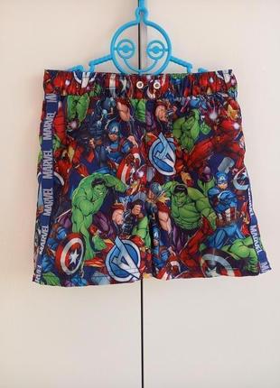 Пляжные шорты плавки из плащевки avengers мстители marvel халк...
