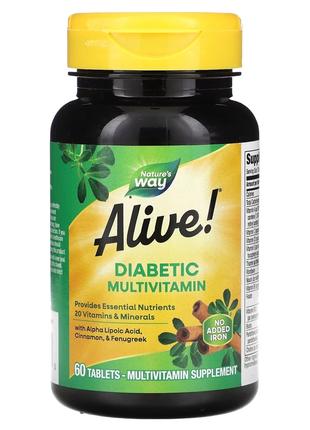 Витамины и минералы Nature's Way Alive! Diabetic Multivitamin,...