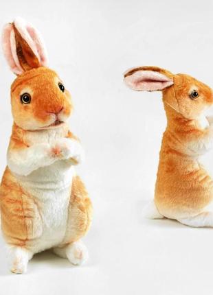 Мягкая игрушка реалистичный кролик, высота 40 см