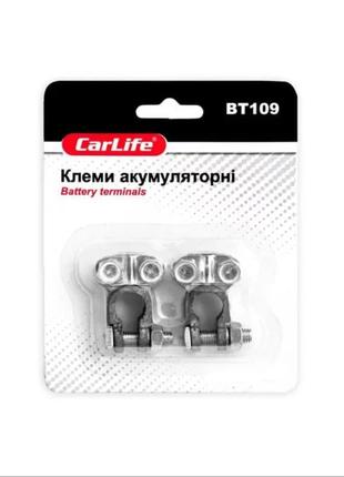 Аккумуляторные клеммы CarLife свинцовые тонкие 2шт (BT109)