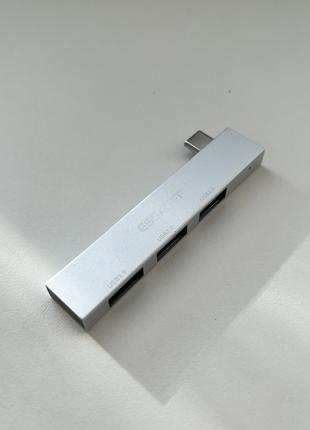 HUB Essager 3 в 1 USB C Высокоскоростной 3 порта Type-C к USB 3.0