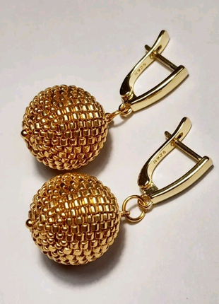 Сережки кульки з японського бісеру ручної роботи