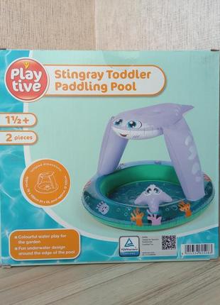 Надувной бассейн для детей «стингрей» play tive