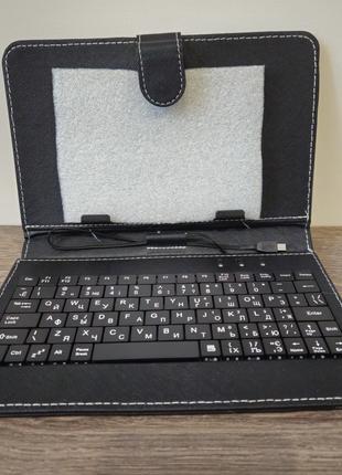Чехол клавіатура для планшета + KEYBOARD 7 black micro