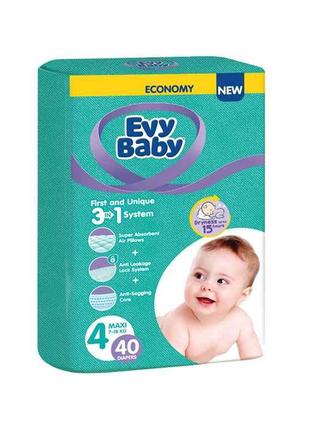 Підгузки №4 40шт maxi twin (7-18 кг) ТМ Evy baby