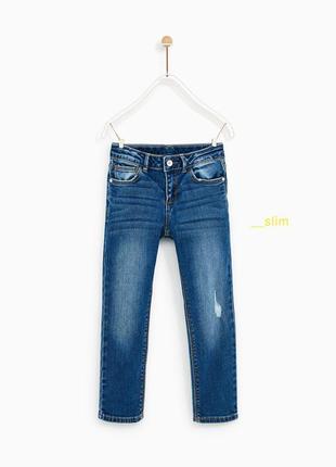 Джинсы slim от zara на 9 лет