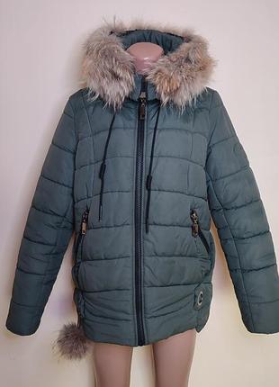 Куртка зимова жінлча натуральнк хутро
