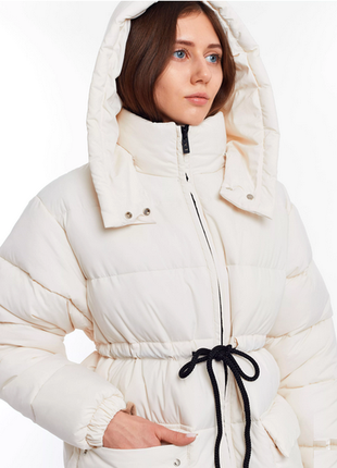 Жіноча зимова куртка season клауді на синтепуху молочного кольору