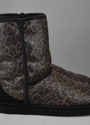 Ugg australia classic short leopard угги ботинки женские зимни...