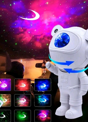 Ночник-проектор БОЛЬШОЙ космонавт с пультом, Bluetooth, динамик