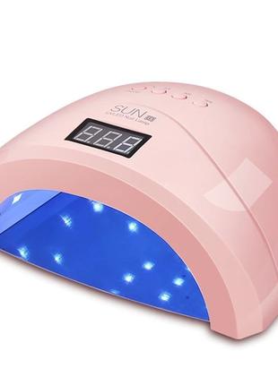 Лампа для маникюра SUN 1S, 48W (LED+UV), Розовая / Светодиодна...