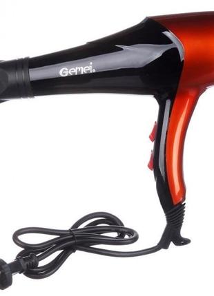 Профессиональный фен для волос Gemei GM 1766 2600 Вт, Оранжевы...