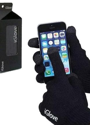 Перчатки для сенсорных экранов iGloves, Черные / Теплые перчат...