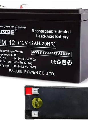 Аккумуляторная батарея 12В 12Ач RAGGIE / Аккумулятор для беспе...