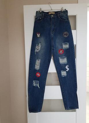 Стильные брендовые джинсы очень высокая посадка