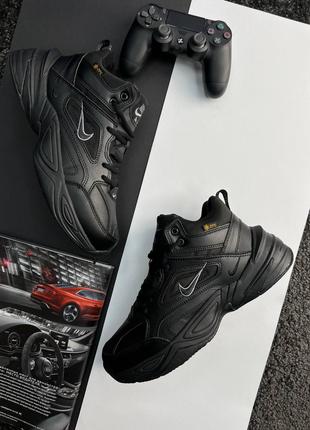 Зимові чоловічі кросівки Nike M2K Tekno Mid All Black Fur