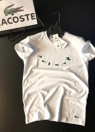 Футболка LACOSTE Animals White футболка лакоста з вишивками