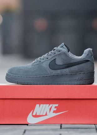 Кросівки на хутрі Nike Air Force Winter Grey / Найк Аір Форсе ...