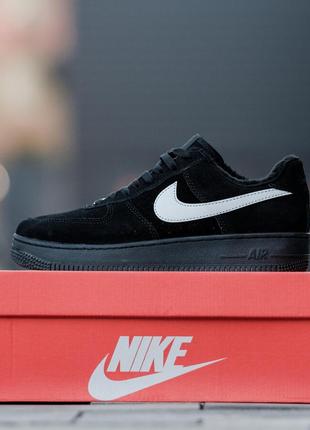 Кросівки на хутрі Nike Air Force Winter Black / Найк Аір Форсе...