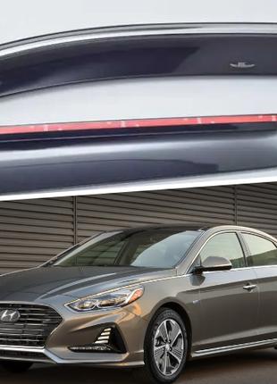 Дефлекторы окон ветровики для авто Hyundai Sonata 2015 - 2019 ...