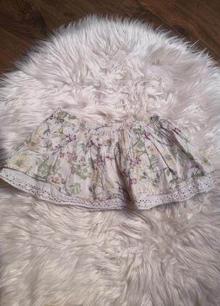 Натуральная батистовая юбка с катоновой подкладкой