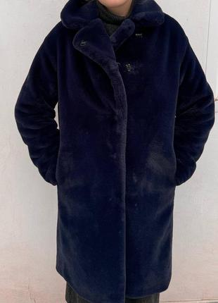 Жіноче зимове пальто revelin, розмір l, синій