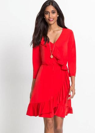 Женское платье миди красного цвета большой размер 54 56
