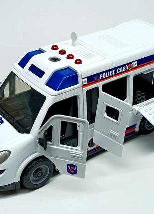 Машинка-конструктор Yi wu jiayu "Поліцейський мікроавтобус" му...
