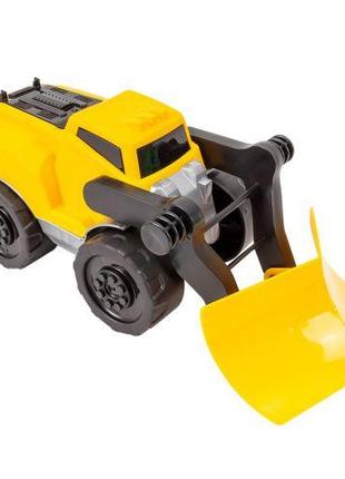 Машинка пластиковая "Строительная Техника: Грейдер", желтая