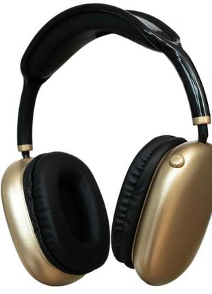 Наушники Bluetooth беспроводные — Max — Black-Gold