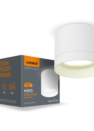 LED Світильник під лампу GX53 накладний білий VL-SPF19A-W Videx