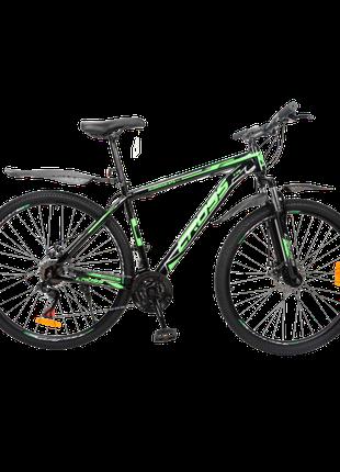 CROSS Велосипед CROSS Stinger 27.5" 18" Чорний-Зелений